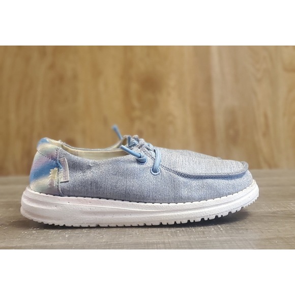 Hey Dude Wendy Sparkle Denim Shoes Youth Size K12 - Picture 1 of 12